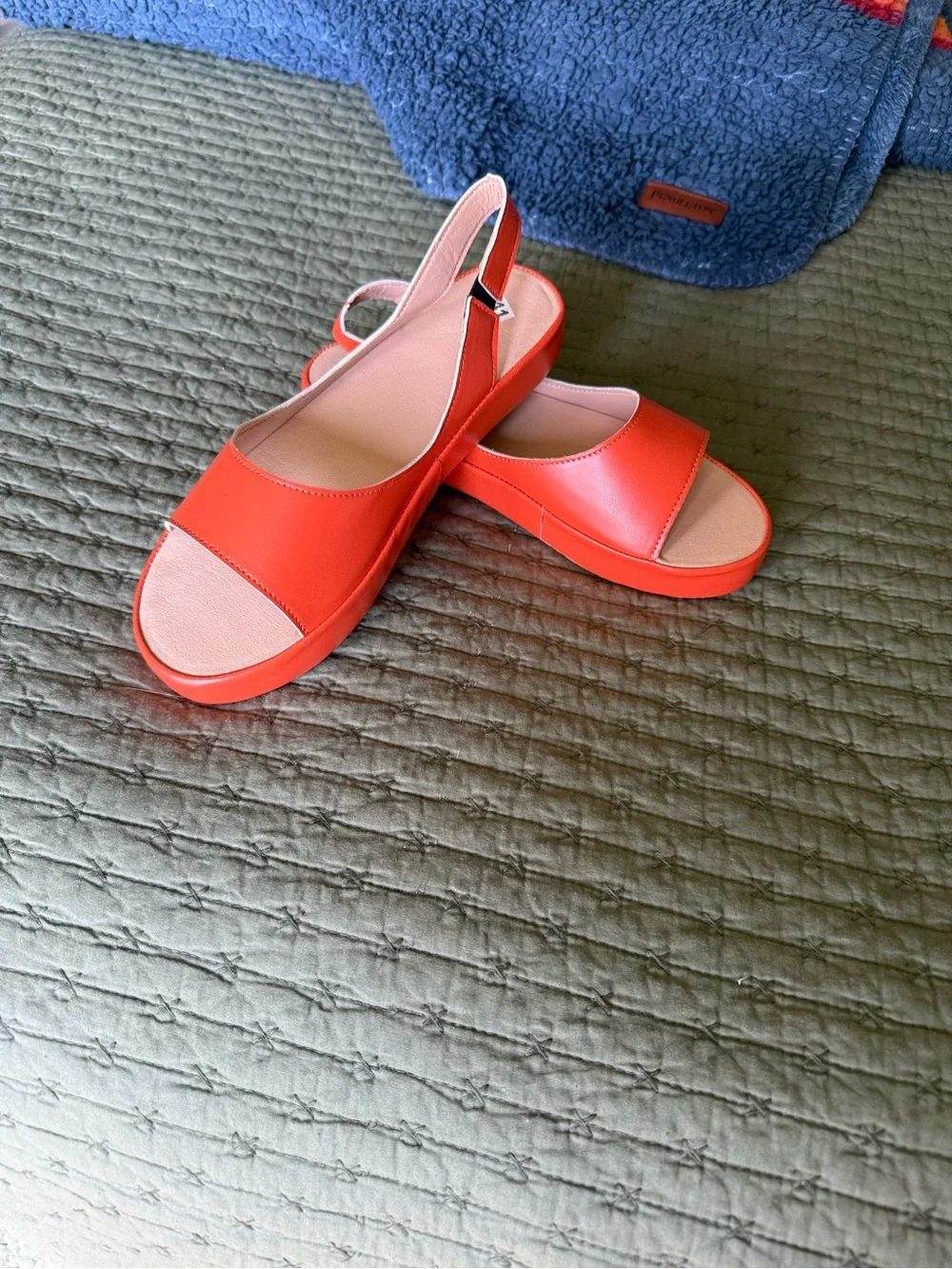 Women’s Clara & Monroe Slingback Sandals in Navy and/or Orange -Size EU41/US10